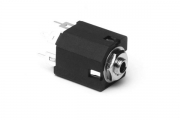 Amphenol ACJS-MV35-5, Jack, Панельный, 1/8” (3.5ммø) PHONE панельное гнездо, вертикальная установка в ПП, контакты "игольное ушко 352-065-176