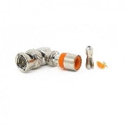 Belden BNC 75 Ohm R/Angle male RG179 Mini coax (orange ident), BNC, Кабельный, Разъем BNC компрессионный угловой male для кабеля т 342-120-200