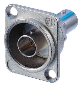 Neutrik NBB75DFG, BNC, Панельный, Разъем BNC female с никелированным корпусом и позолоченным центральным контактом, проходной BNC- 352-063-049