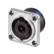 Neutrik NL8MPR, Speaker, Панельный, 8-и контактный speaker разъем типа male с металлическим никелированным корпусом.