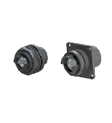 Stratos HMA 4CH Jam Nut Bulkhead Plug, Многоканальные, Панельный, Панельный 4-х канальный оптический гибридный разъем типа Expande 353-103-006