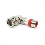 Belden BNC 75 Ohm R/Angle male RG59/U (red ident), BNC, Кабельный, Разъем BNC компрессионный угловой male для кабеля типа RG59, красная маркировка