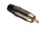 Amphenol ACPL-CBK, RCA, Кабельный, RCA кабельный штекер, короткий металлический корпус, позолоченные контакты, цвет корпуса - хром 352-065-214