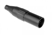 Amphenol AC7MB BULK, XLR, Кабельный, Разъем XLR, 7 контактов, штекер, позолоченные точеные контакты, цвет - черный, кабельный зажим Jaws. Без упаковки