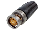 Neutrik NBNC75BLP9X, BNC, Кабельный, Разъем BNC UHD обжимной male для кабеля типа 0.8/3.7. Размеры губок для обжима: Pin: 1.07 мм, Shield: 6.47 мм