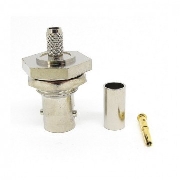 Van Damme BNC 50 Ohm isolated female panel RG58, BNC, Панельный, Разъем BNC обжимной female для кабеля типа RG58