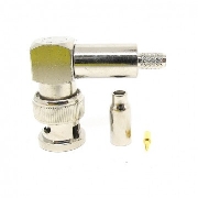 Van Damme Right angle BNC crimp male RG59, BNC, Кабельный, Разъем BNC обжимной угловой правый male для кабеля типа 0,8/3,7